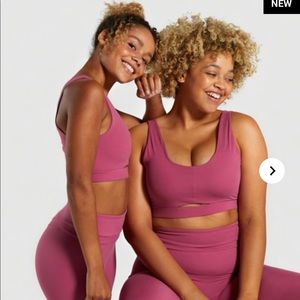Gymshark x Whitney Sports Bra (Hot Fire Pink)